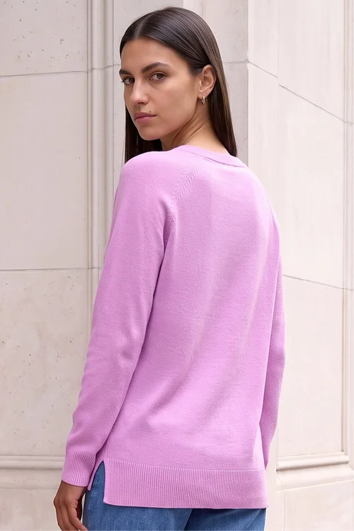 Roman Mauve Soft Crew Neck Jumper - 20 Image 3