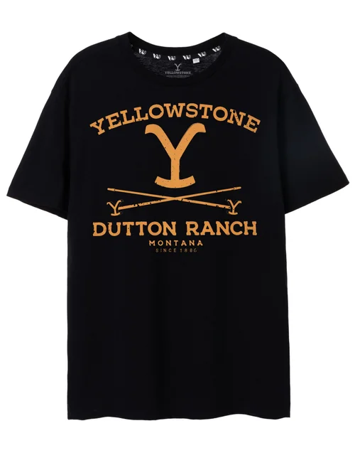 Yellowstone Black Dutton Ranch Short Sleeved T-Shirt - XXL Image 1