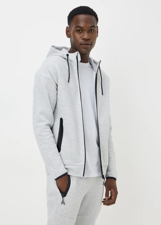 Souluxe Grey Zip Up Hoodie