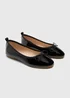 Girls Black Ballet Flat Shoes (Younger 12-Older 5) - Size 12 Infants Image 1