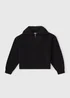 Girls Black Funnel Neck Zip Jumper (7-15yrs) - Age 14 Years Image 1