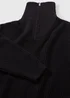 Girls Black Funnel Neck Zip Jumper (7-15yrs) - Age 14 Years Image 2