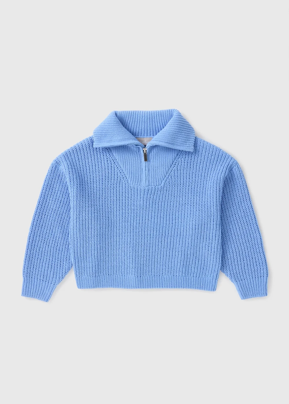 Girls Blue Funnel Neck Zip Jumper (7-15yrs) - Age 14 Years Image 1