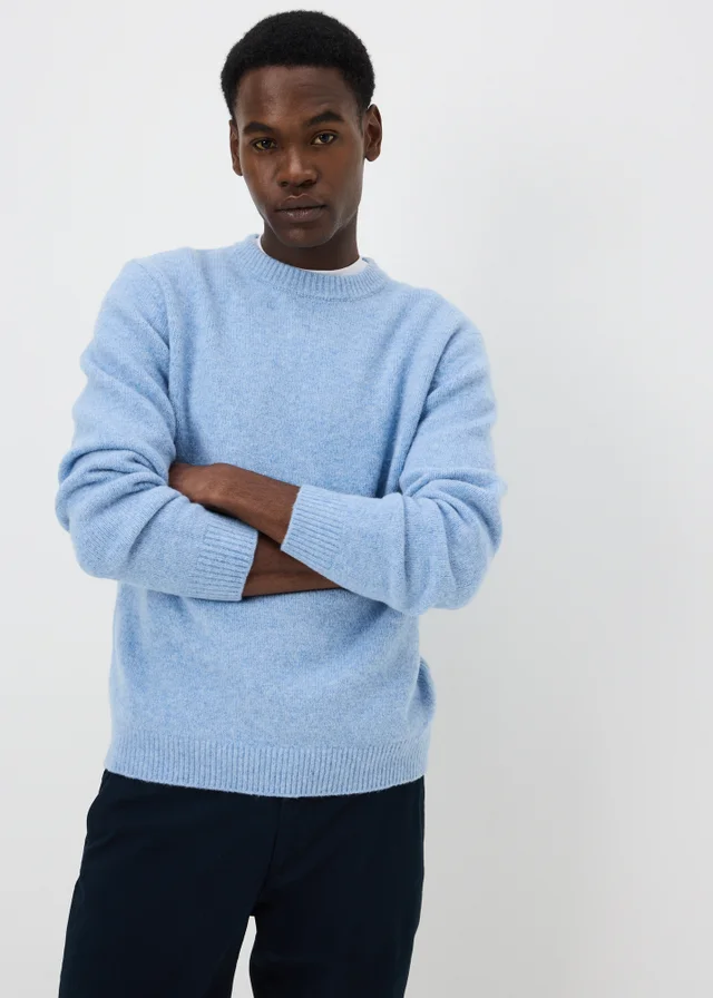 Blue Cosy Ribbed Jumper