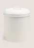 White Heart Embossed Bread Bin Image 1