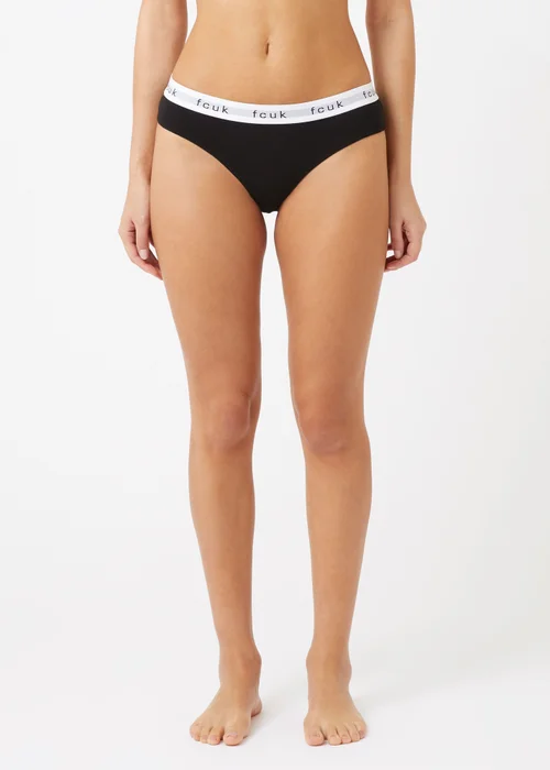 French Connection White 7 Pack Cotton Ladies Thongs - M Image 2