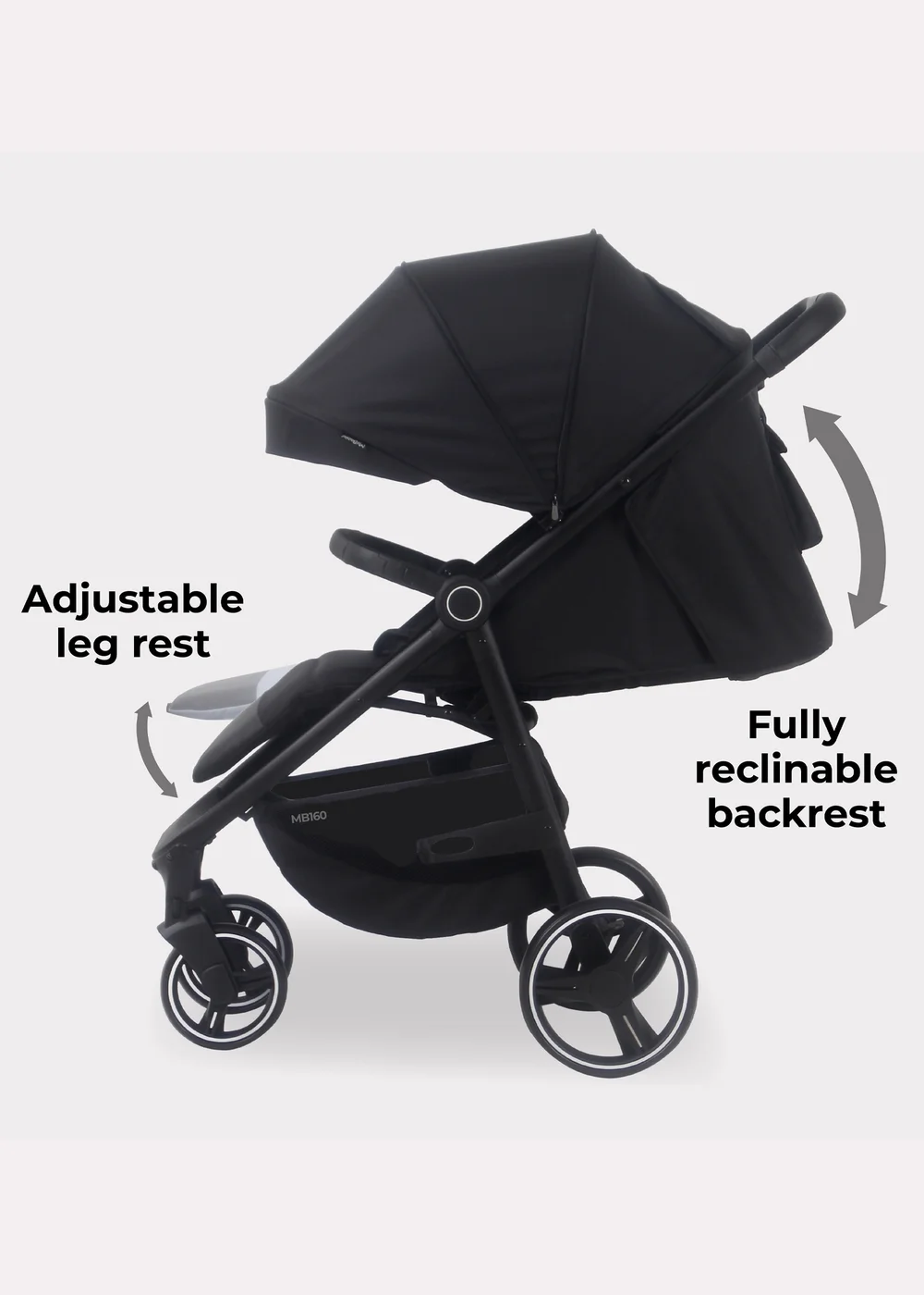 My Babiie Black Leopard Print Dani Dyer Pushchair - One Size Image 6