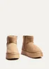 Linzi Cammie Camel Faux Suede Platform Ankle Boot - Size 7 Image 3