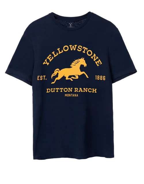 Yellowstone Blue Dutton Ranch Logo Short Sleeved T-Shirt - XXL Image 3