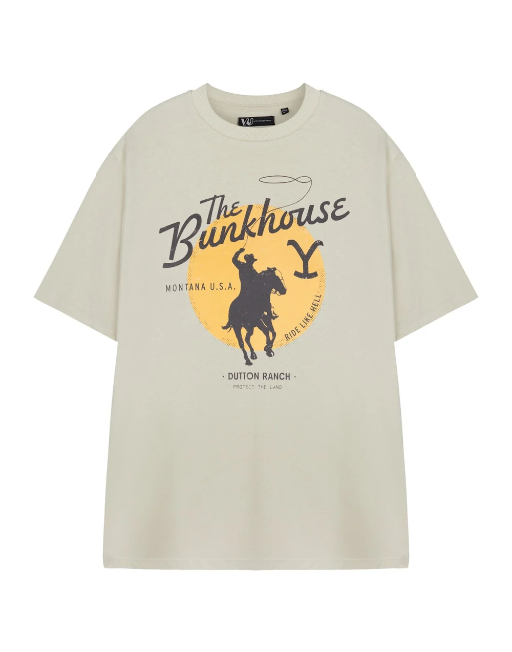 Yellowstone Beige The Bunkhouse Short Sleeved T-Shirt Oatmeal - Extra Large Image 1