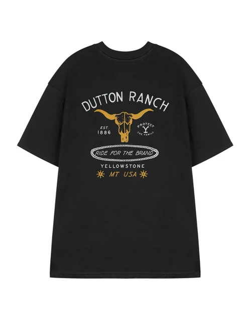 Yellowstone Black Ride For The Brand Short Sleeved T-Shirt - Medium Image 2