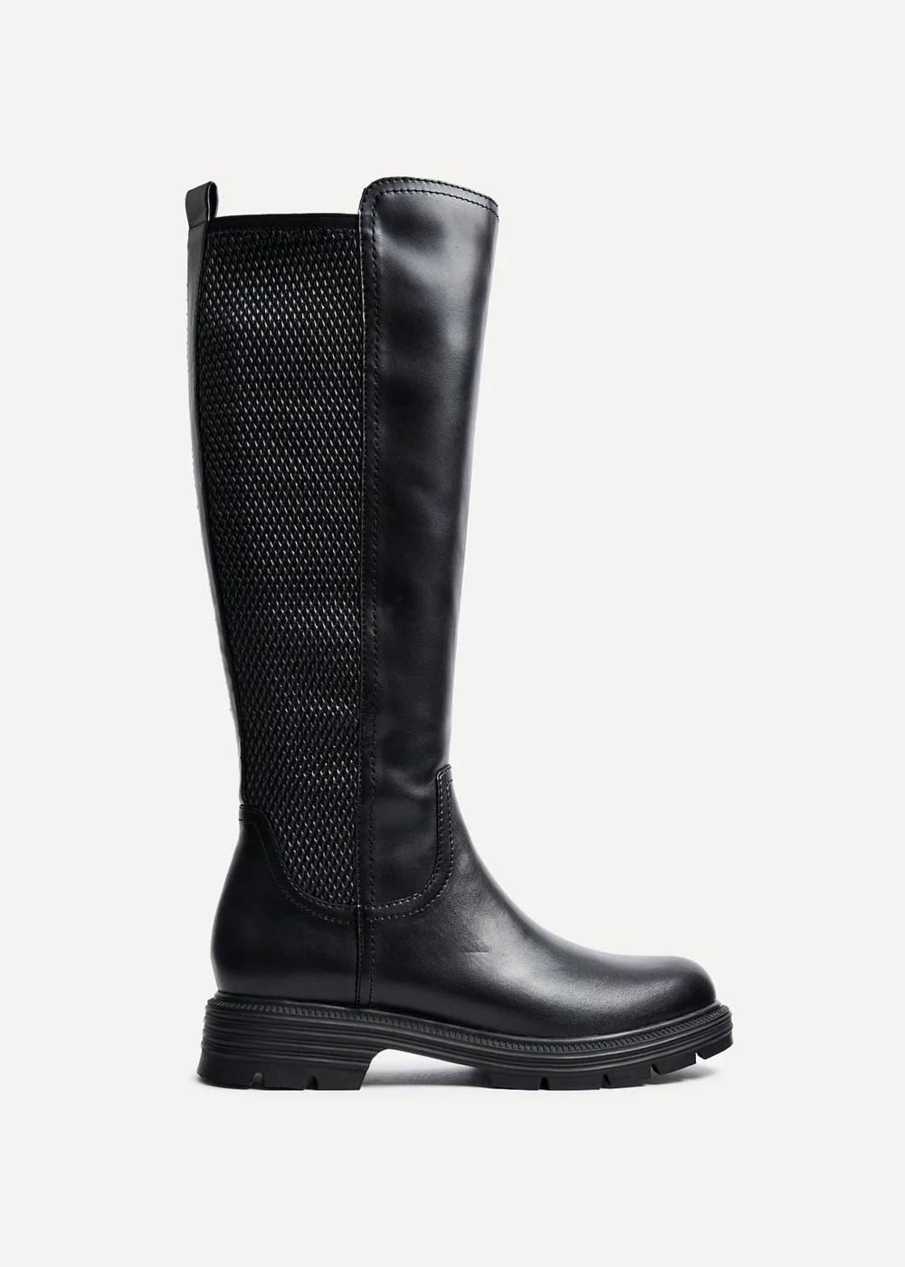 Linzi Atlas Black Faux Leather Classic Riding Boot - Size 6 Image 2