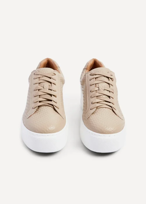 Linzi Twyla Mocha Faux Leather Platform Trainer - Size 8 Image 4