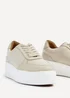 Linzi Twiggy Sand Faux Leather Platform Trainer - Size 4 Image 4