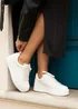 Linzi Twyla White Faux Leather Platform Trainer - Size 4 Image 5