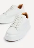 Linzi Twyla White Faux Leather Platform Trainer - Size 4 Image 3