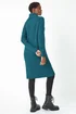 Roman Teal Roll Neck Knitted Jumper Dress - Size 18 Image 4