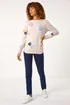 Roman Natural Heart Stitch Crew Neck Jumper - Size 14 Image 3