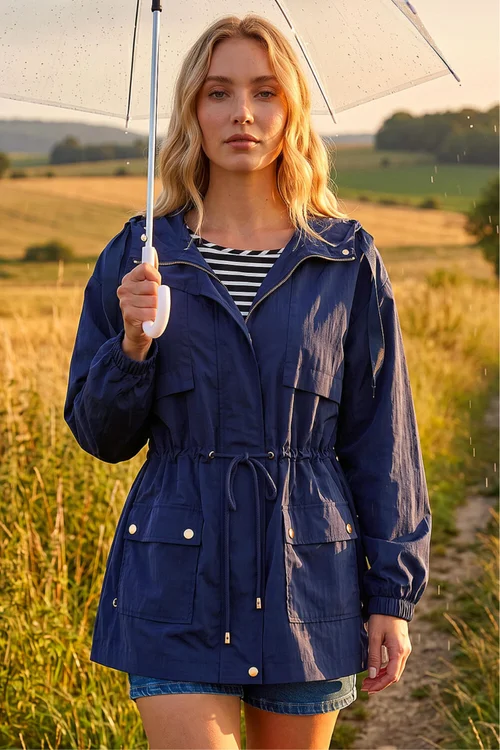 Roman Navy Shower Resistant Rain Jacket - 16 Image 2