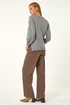 Roman Grey Floral Emellished Jumper - Size 18 Image 4