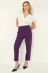 Roman Plum Short Straight Leg Stretch Trouser - 16 Image 1