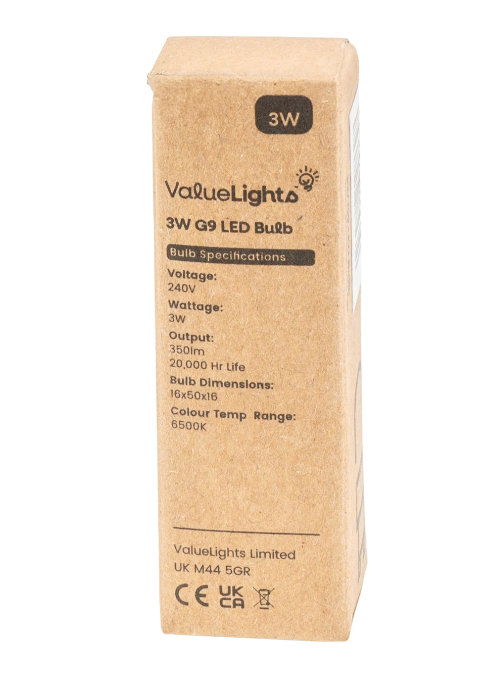 ValueLights 6 Pack G9 LED 3W Warm White 3000K Light Bulbs (6.2cm x 2cm x 2cm) - One Size Image 2