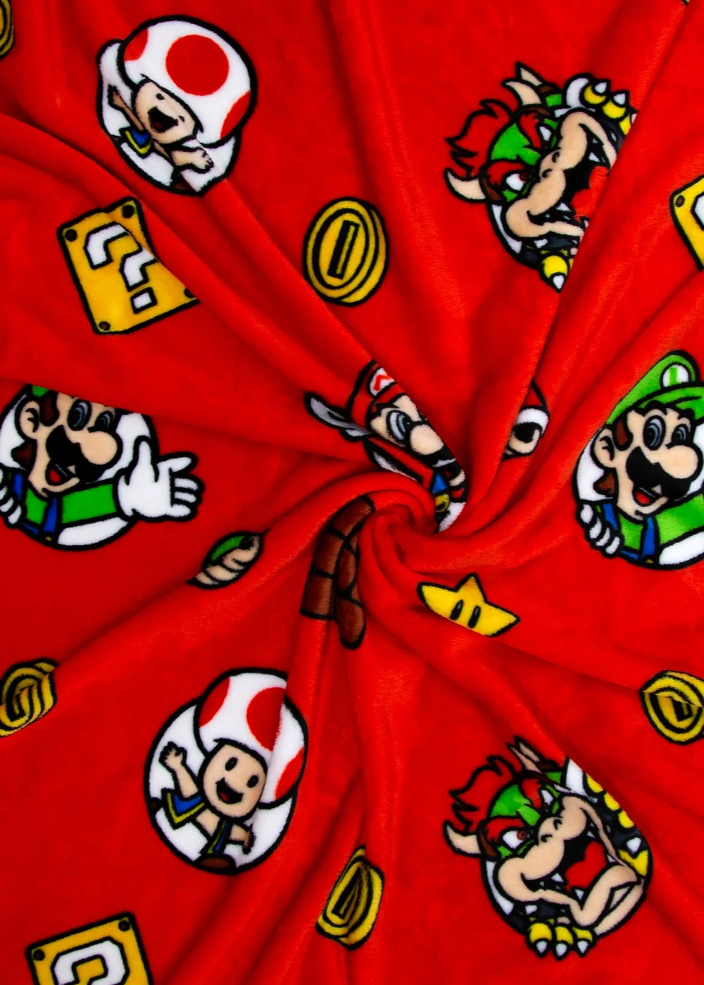 Super Mario Red Here We Go Fleece Throw - One Size Image 4