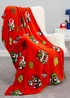 Nintendo Red Here We Go Fleece Throw - One Size Image 1