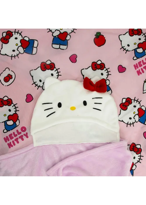 Hello Kitty Pink 3D Hooded Wearable Throw - One Size Image 3