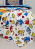 Sonic Multi Colour Liquid Rotary Fleece Throw - One Size Image 2