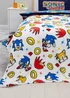 Sonic Multi Colour Liquid Rotary Fleece Throw - One Size Image 3