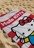 Hello Kitty Red Stripe Beach Towel - One Size Image 2