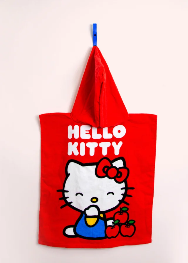 Hello Kitty Red Cheeky Poncho Towel