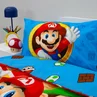 Nintendo Blue Splitter Polycotton Duvet Set - Single Image 3