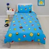 Nintendo Blue Splitter Polycotton Duvet Set - Single Image 2