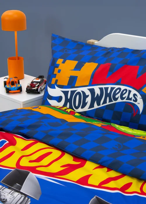 Hotwheels Blue Playful Polycotton Duvet Set - Single Image 3