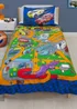 Hotwheels Blue Playful Polycotton Duvet Set - Single Image 2