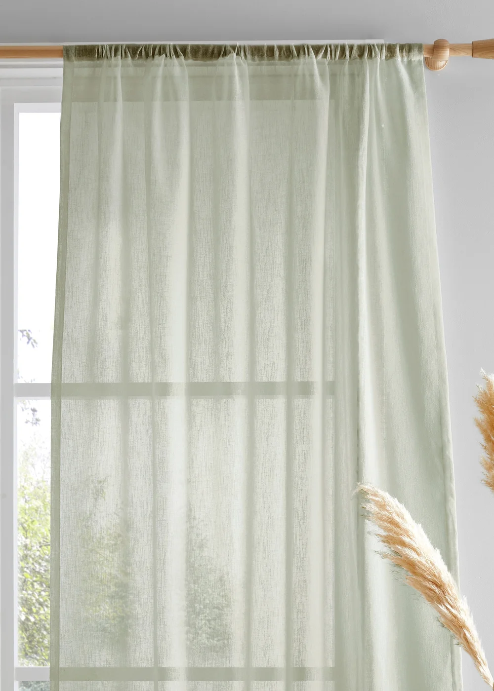 Drift Home Kayla Green Voile Panel - 55W X 54D (140x137cm) Image 2