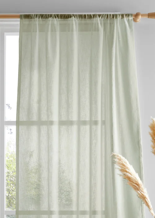 Drift Home Kayla Green Voile Panel - 55W X 54D (140x137cm) Image 2