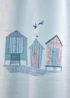 Fusion Beach Huts Blue Voile Panel - 55W X 72D (140x182cm) Image 3