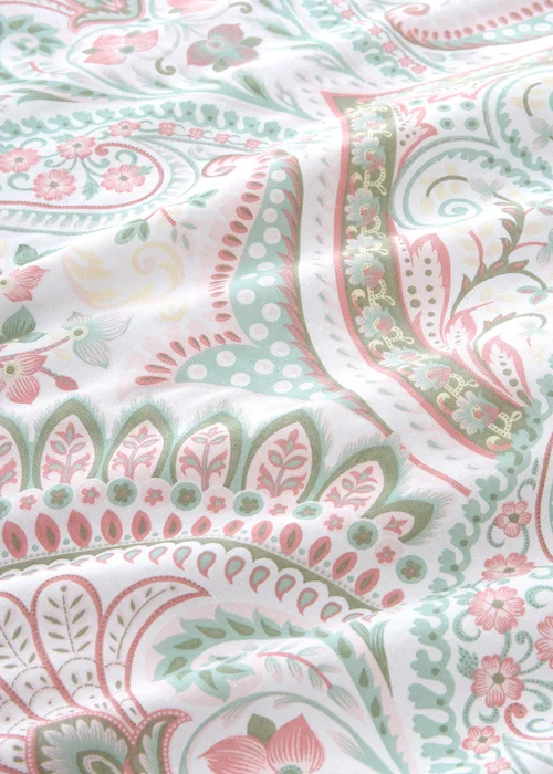 Dreams & Drapes Design Palais Reversible Green Duvet Cover Set - Single Image 3