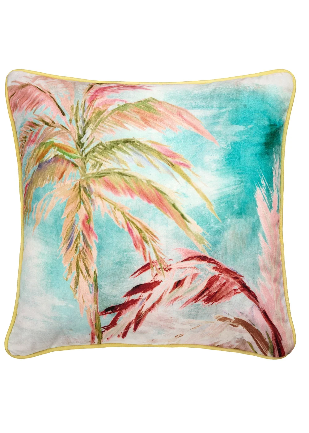 Appletree Style Leilani Velvet Green Filled Cushion - 55 x 55cm Image 2
