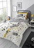 Bedlam Goal Reversible Gold Duvet Cover Set - Single Image 1