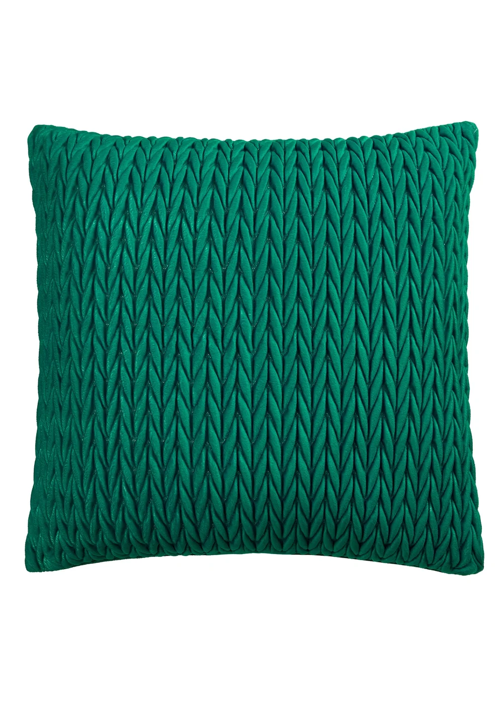Laurence Llewelyn-Bowen Amory Velvet Green Filled Cushion - 43W X 43D Image 2