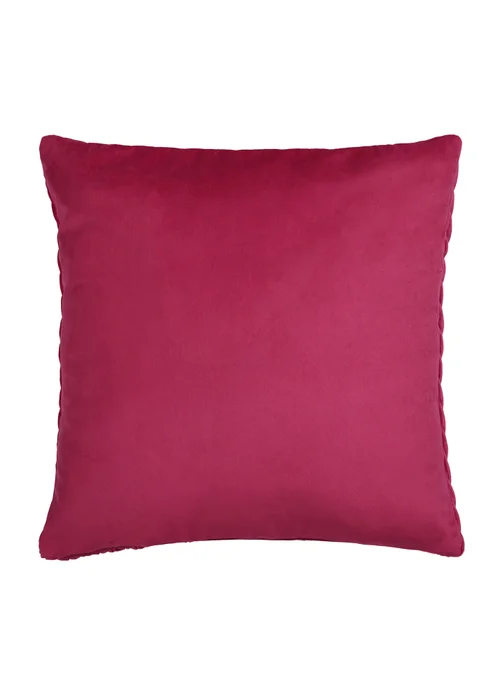Laurence Llewelyn-Bowen Amory Velvet Fuschia Filled Cushion - 43W X 43D Image 3
