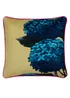 Laurence Llewelyn-Bowen Hiyah Hydrangea Velvet Green Filled Cushion - 43W X 43D Image 2