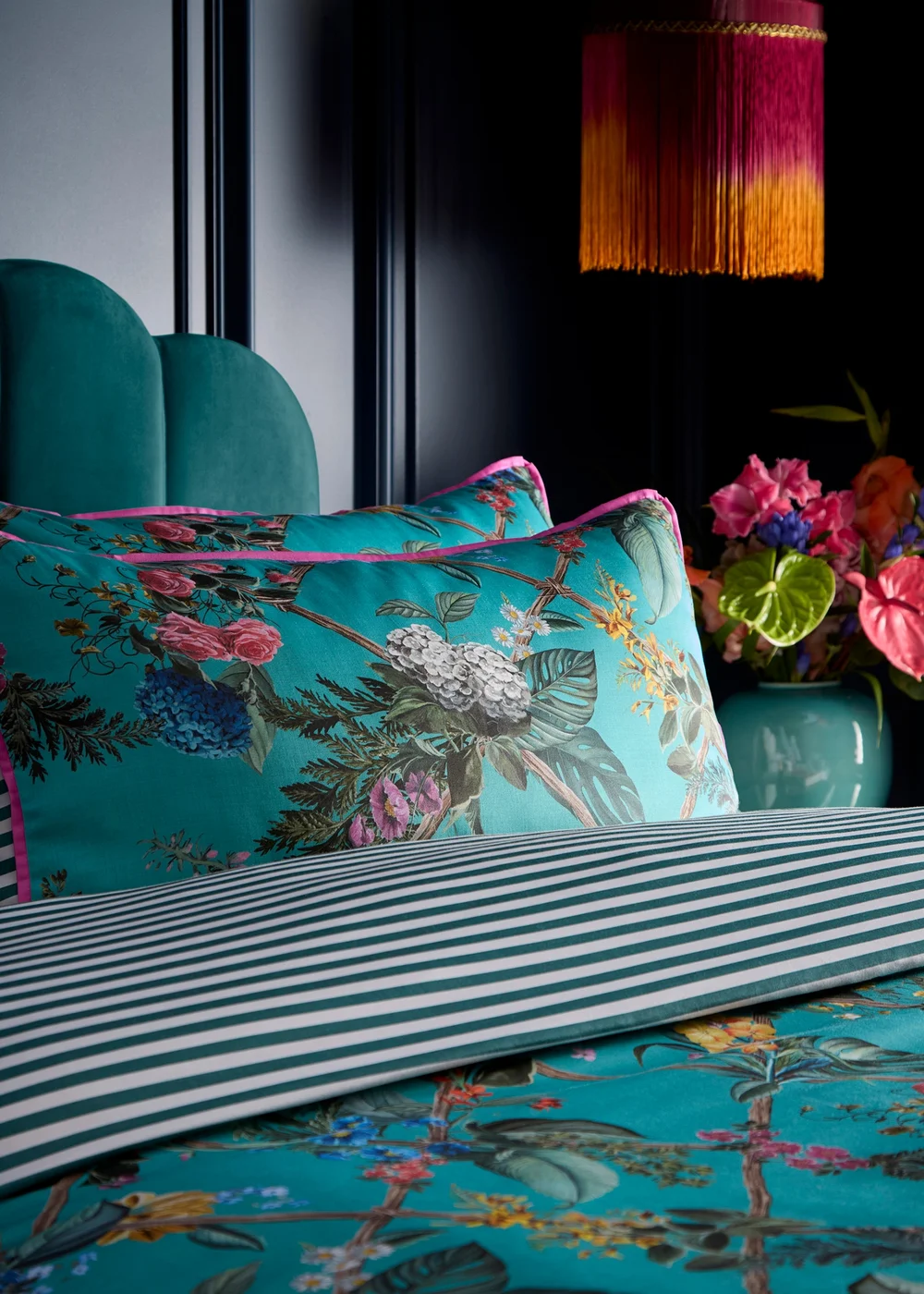 Laurence Llewelyn-Bowen Cotswold Fantasia Blue Duvet Cover Set - Double Image 2