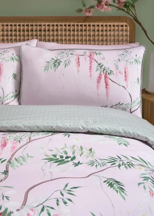 Soiree Enya Digitally Printed Pink Duvet Cover Set - Double Image 2