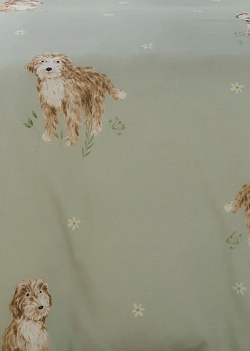 Fusion Hattie The Cockapoo Reversible Green Duvet Cover Set - Single Image 3