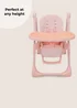 My Babiie Pastel Pink Luxe Highchair - One Size Image 3